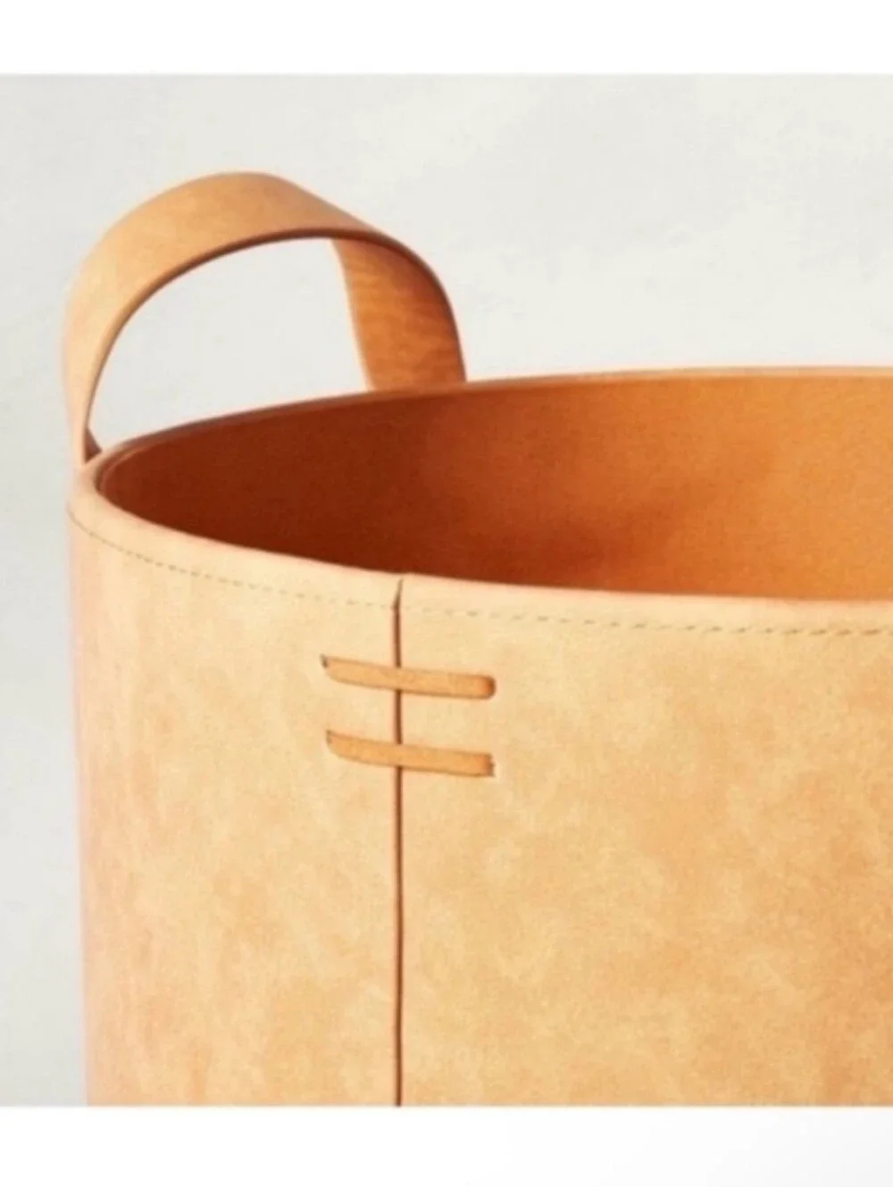 Hearth & Hand Large Faux Leather Storage Bin with Handles
